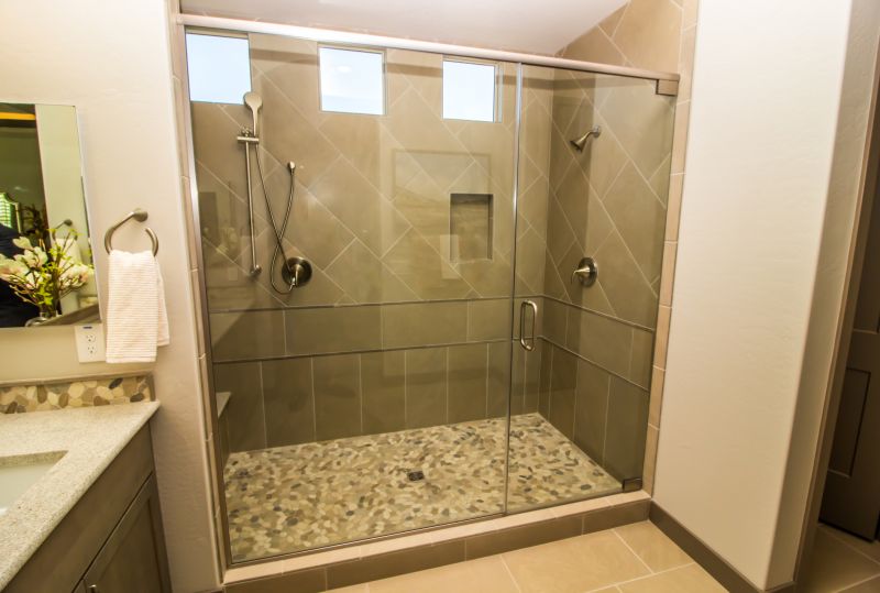 Contemporary Bathroom with Glass Shower